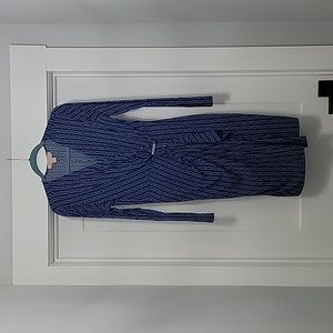 Michael Kors Blue and Black Wrap Dress